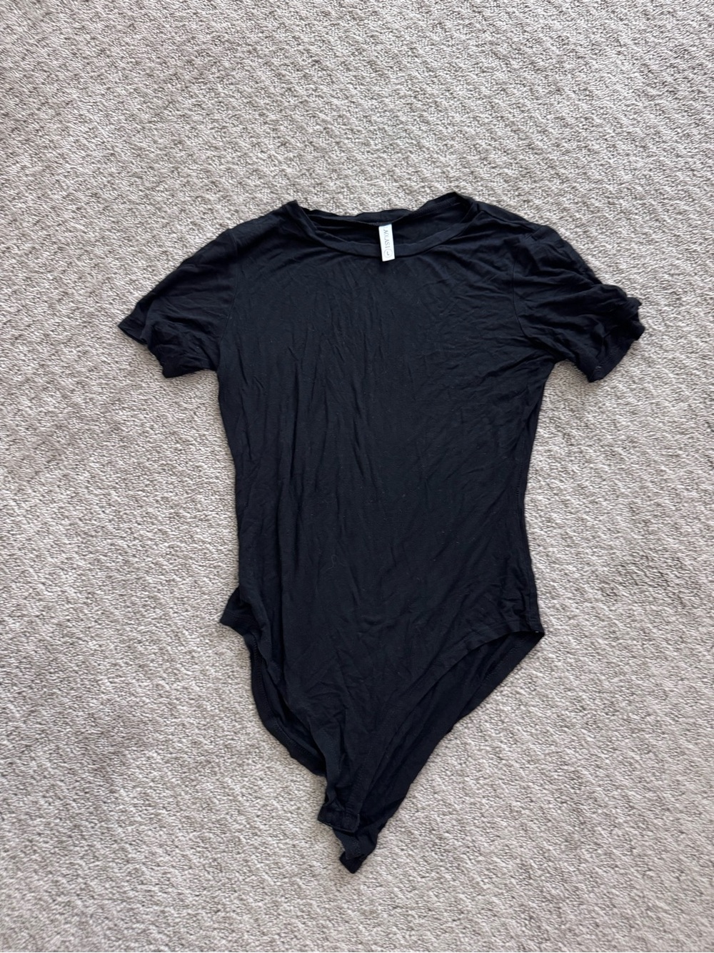Black Short-Sleeve Bodysuit - Women Tops